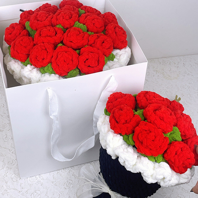 手工编织手捧花束送朋友礼物