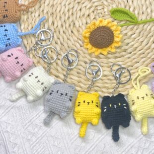 【成品】手工小猫挂件diy创意礼物送学生朋友情侣包包背包挂件