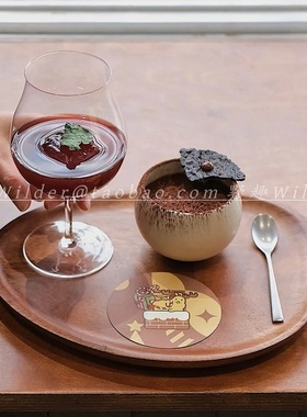 复古胡桃木瓜子碟子日式实木零食水果甜品托盘创意相思木点心盘子