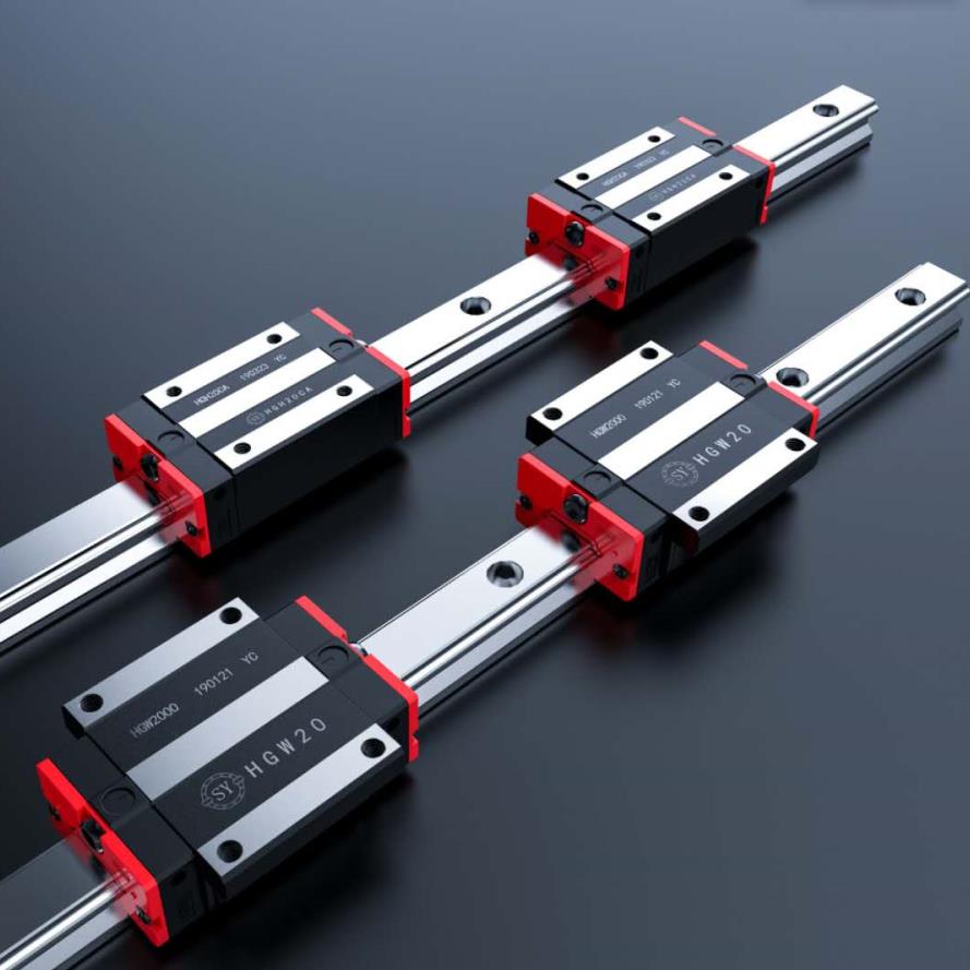 国产直线导轨四方法兰滑块HGH/HGW20CC/25/30CA上银互换滑轨线轨