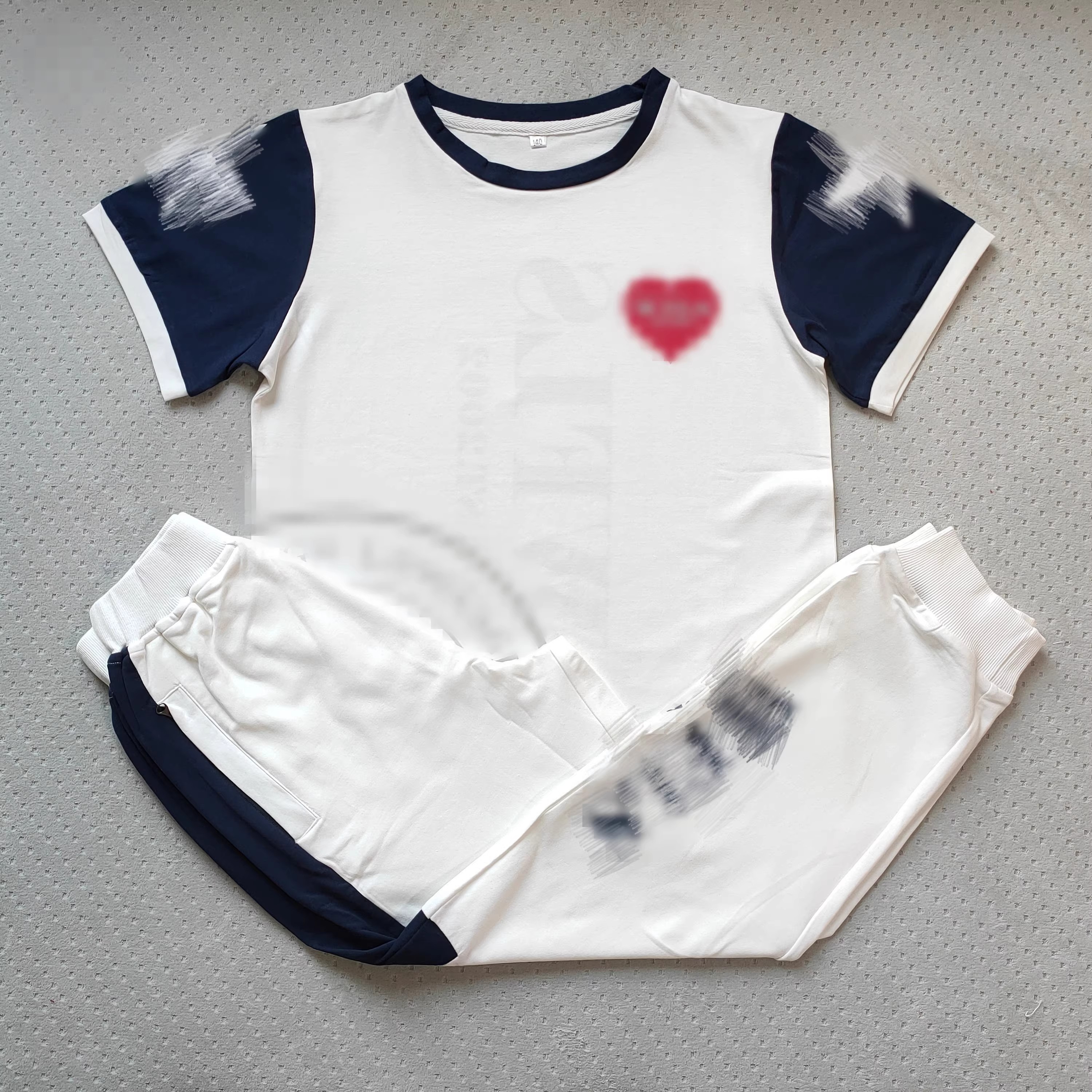 东莞丰泰宏远御花苑外国语学校校服新款中大童圆领拼色初中运动服