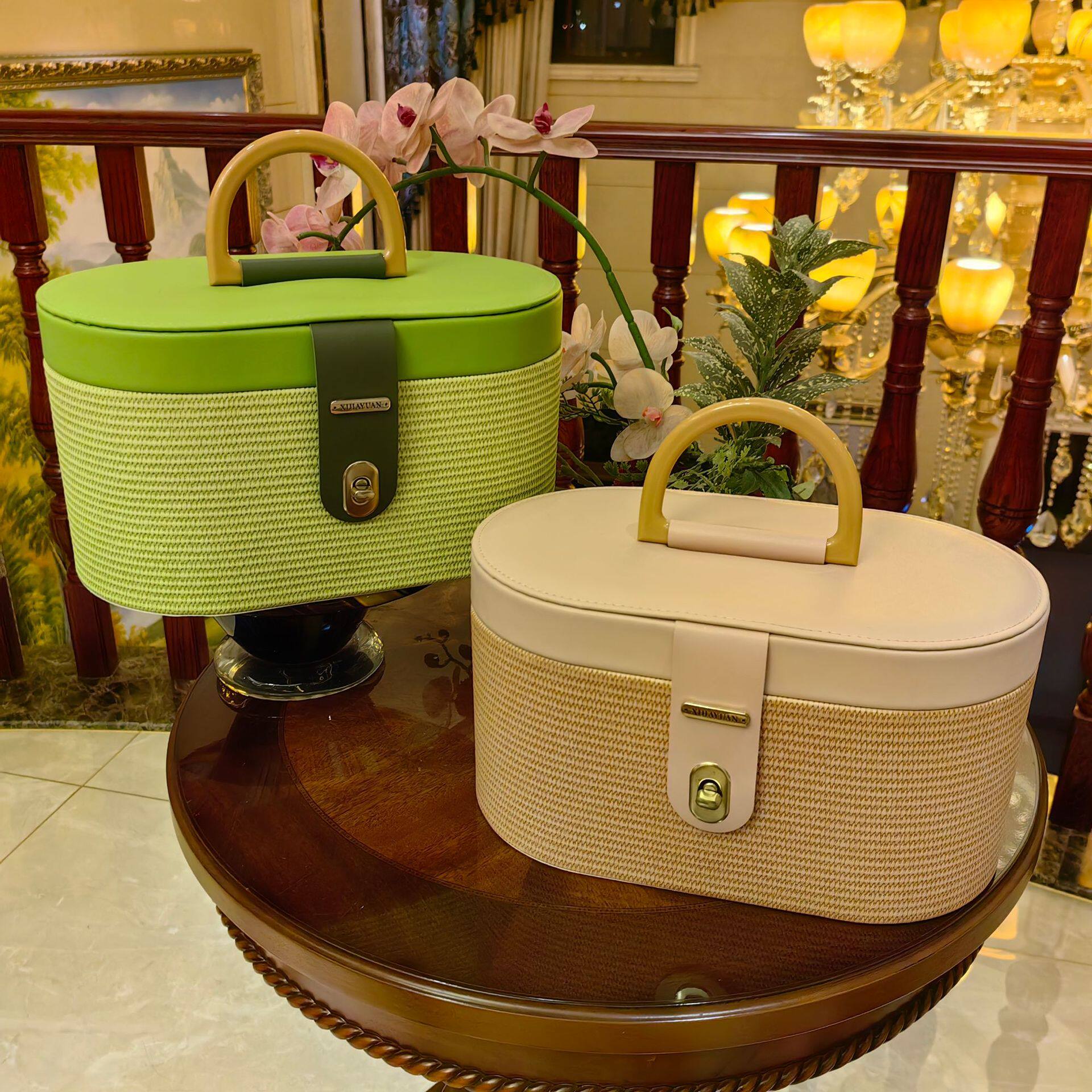 手提pu皮革伴手礼盒端午礼品空盒伴娘随手礼喜糖盒超大容量月饼盒