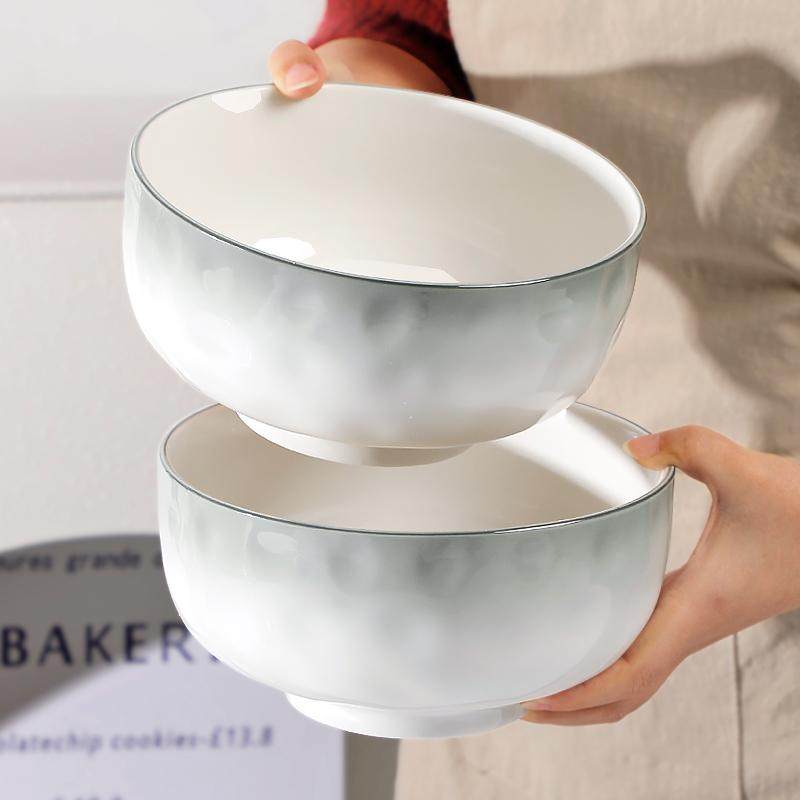 6英寸面碗4只装家用釉下彩耐高温汤碗乔迁陶瓷高颜值餐具饭碗汤碗,餐饮具,碗,淘宝优惠券,粉丝福利购,淘宝优惠卷