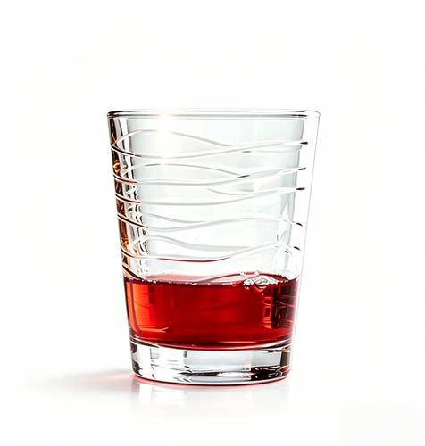 Roupa 罗派透明钢化玻璃杯水杯波纹茶杯漱口杯果汁杯饮料杯 280ml