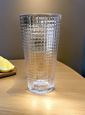 ROUPA罗派大容量玻璃杯水杯锤纹啤酒杯冷饮杯茶杯柠檬果汁杯500ml