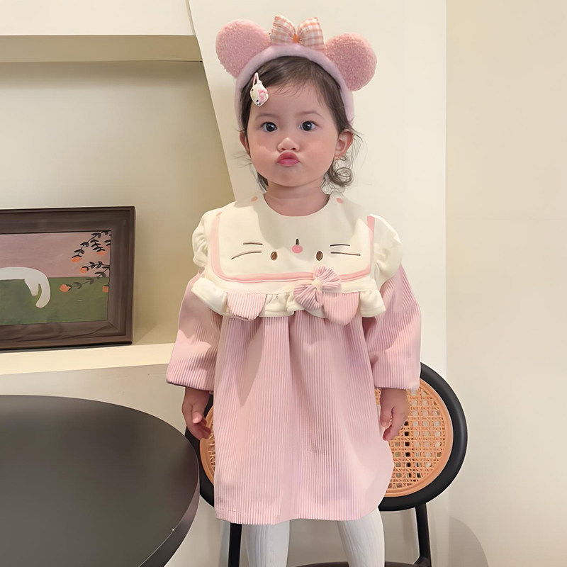 女宝宝灯芯绒防水反穿罩衣婴幼儿宝宝吃饭围兜外穿防脏护衣裙洋气,童装/婴儿装/亲子装,反穿衣/罩衣,淘宝优惠券,粉丝福利购,淘宝优惠卷