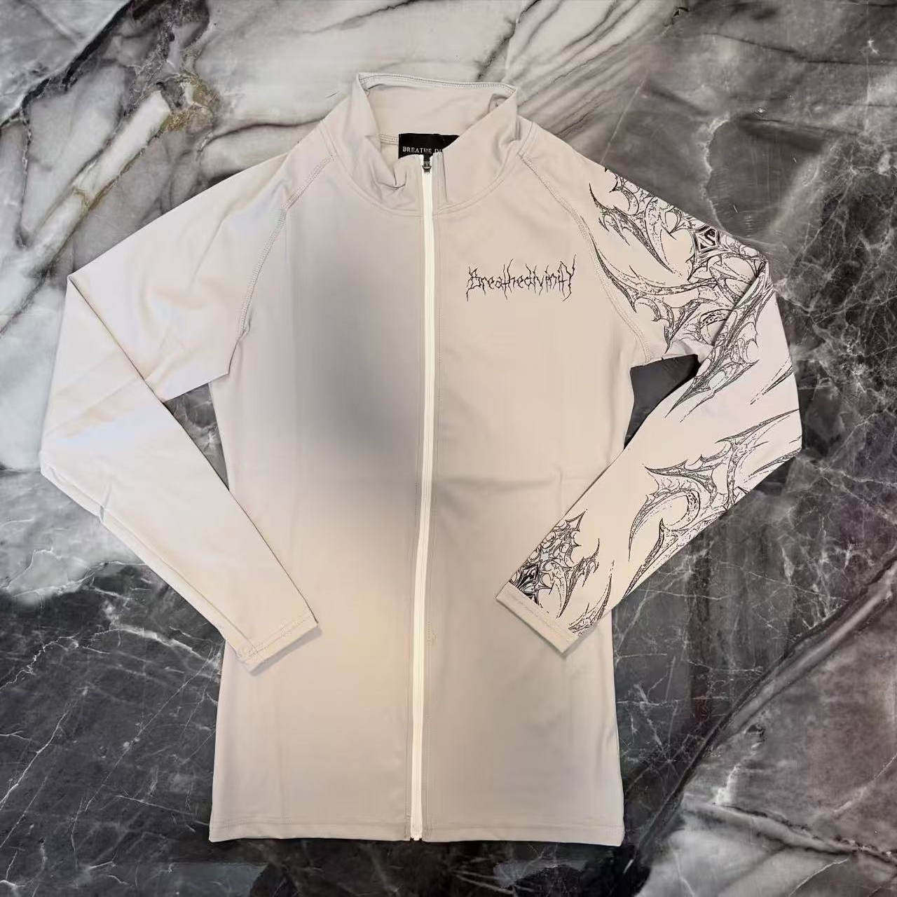 跨境新款 Breathedivinity 肌肉健身长袖男印花紧身衣高领运动T恤,运动服/休闲服装,健身衣,淘宝优惠券,粉丝福利购,淘宝优惠卷