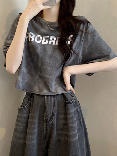 Ретро летняя дизайнерская футболка с коротким рукавом, в американском стиле, оверсайз, свободный крой