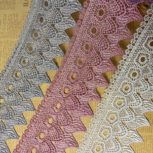 9CM宽水溶镂空刺绣蕾丝花边diy衣服裙子装饰配件丝带布料辅料