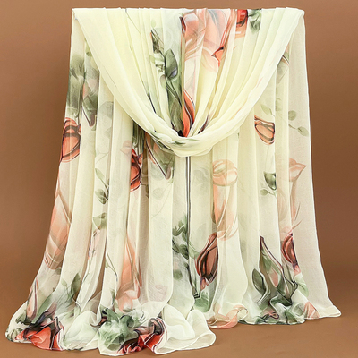 冬季长款时尚百搭围巾新款高档披肩洋气女士丝巾妈妈防晒沙滩纱巾