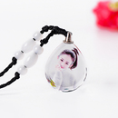 个性 DIY照片定制情侣项链相片水晶吊坠学生创意生日礼物送男女友