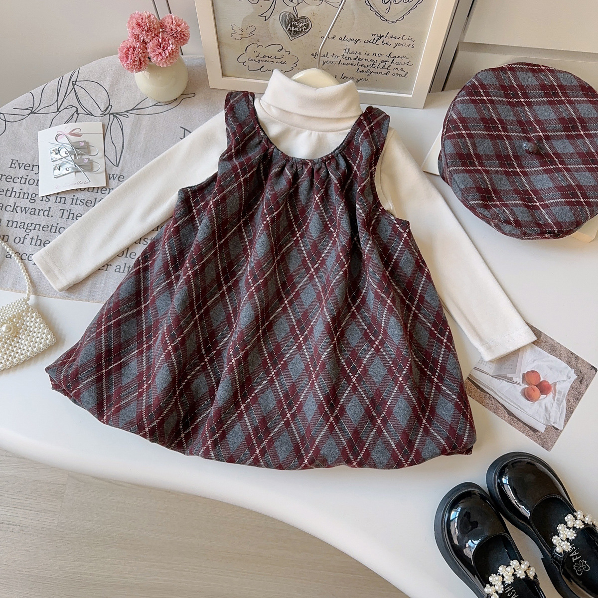 女童秋冬季连衣裙2025新款背心裙