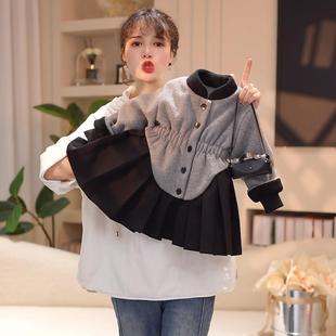 女童外套夹棉冬装2024新款韩版女孩洋气加厚保暖棉服小香风棉衣潮