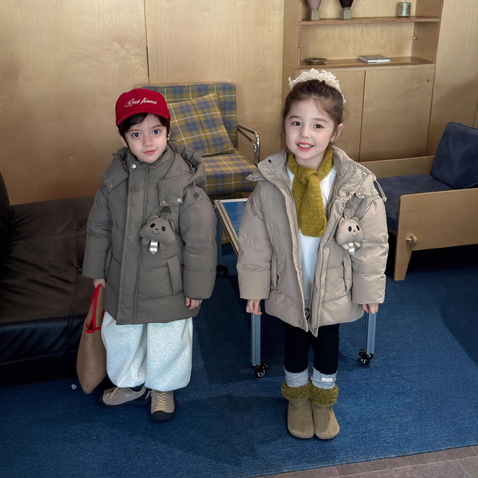 2025新款女童洋气时髦中长款羽绒