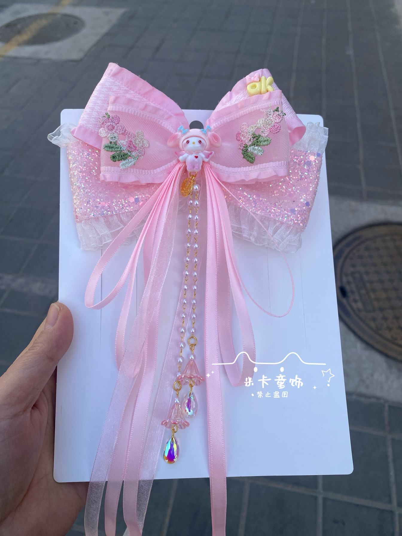 儿童公主头饰新款发夹超仙蝴蝶结古风流苏发卡女童汉服纱裙发饰