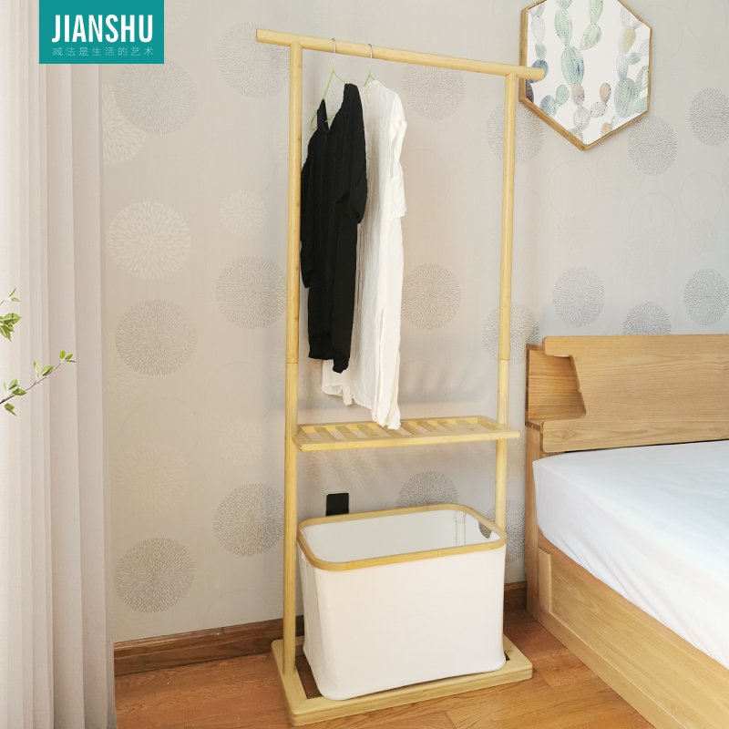 玄关衣帽架卧室日式落地挂衣架