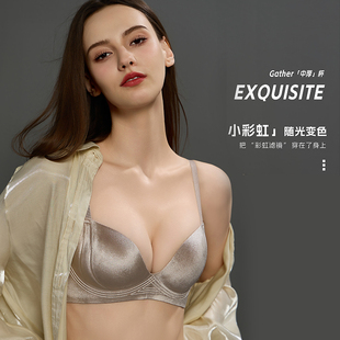 秋冬款磨毛无痕内衣女小胸聚拢显大无钢圈舒适透气收副乳文胸罩