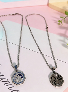 马年本命年项链成龙历险记马儿项链衣服配饰镶钻复古着高级感