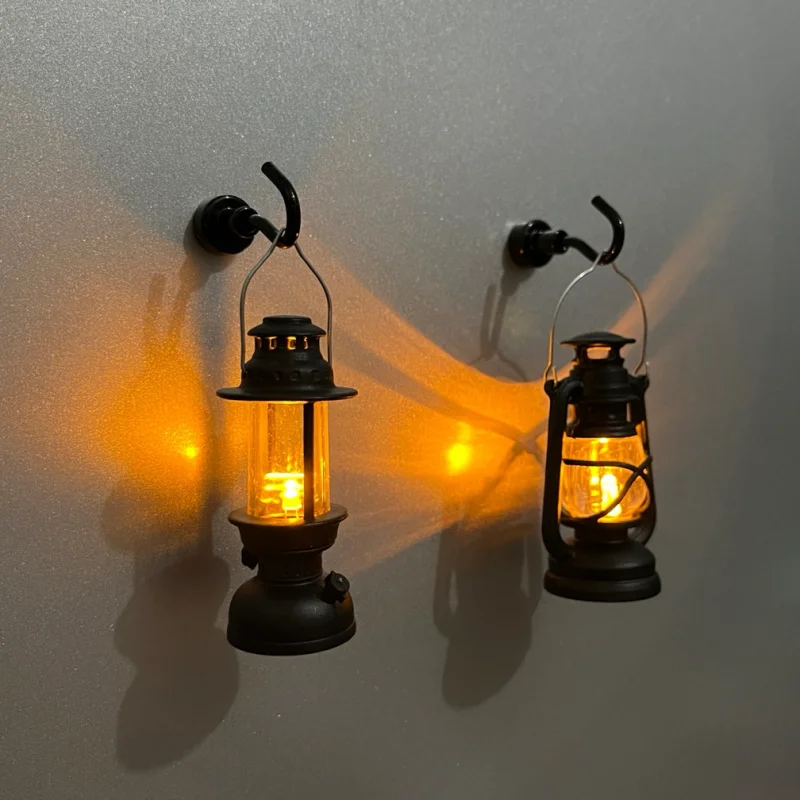 小煤油亮灯冰箱贴迷你煤油灯磁吸贴复古冰箱装饰冰箱挂饰diy手工
