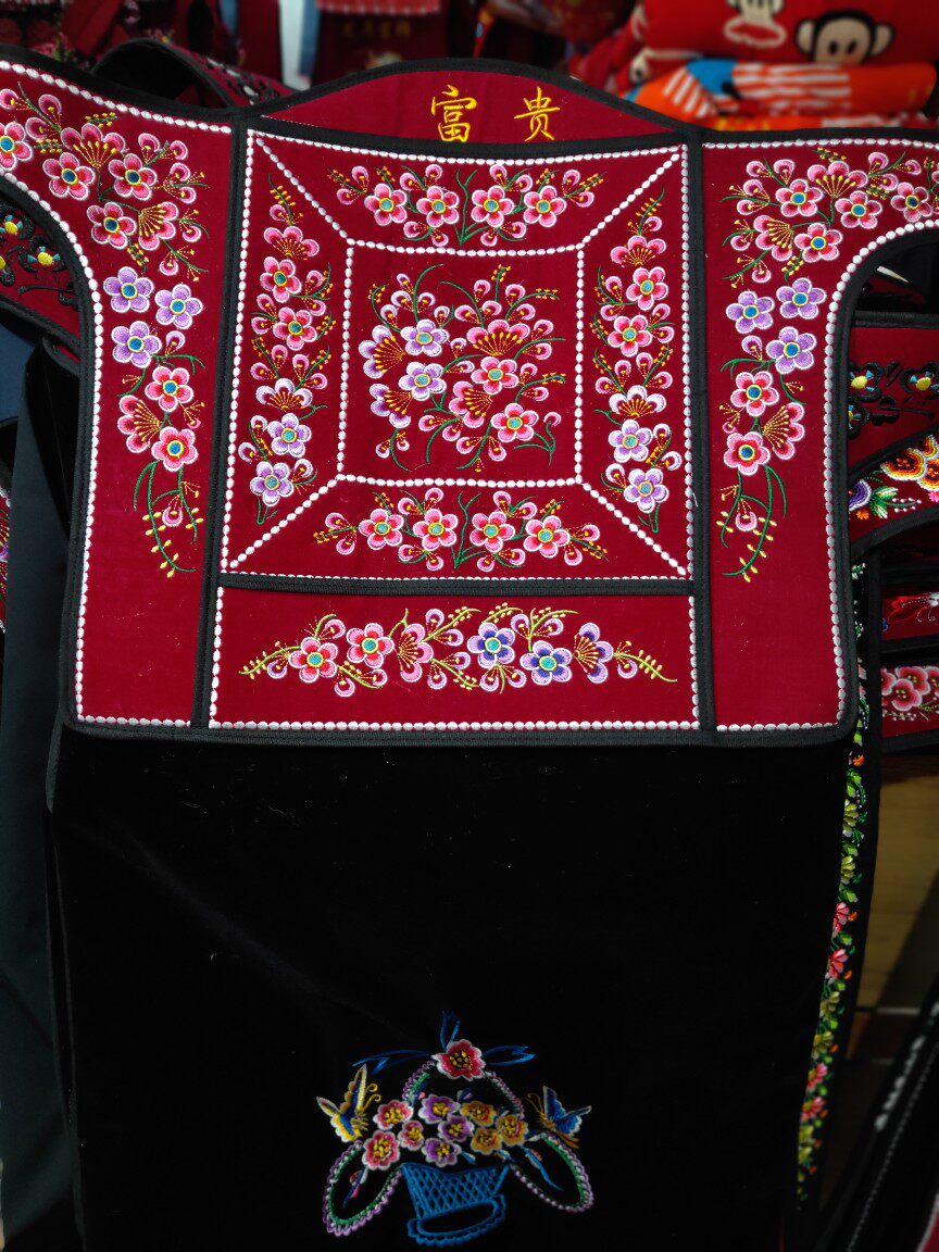 新款热卖贵州传统老式绣花背带婴幼儿童宝宝背被前后两用四季通用