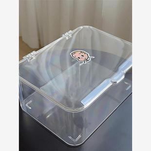 高级感亚克力透明桌面收纳盒整理储物盒化妆品首饰杂物小型多功能