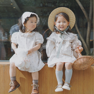 原创超好看小碎花本季 不退换 白月光木耳边连身裙 清仓