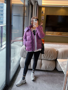 柜价2180!90%白鹅绒可拆卸连帽经典五格短款泡芙鹅绒服羽绒服女