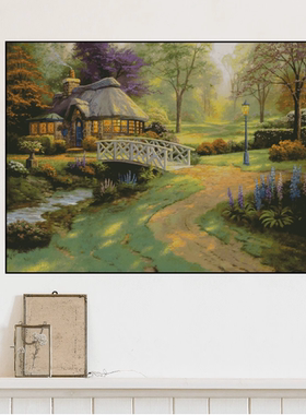 【DD00476-SS-477D河边惬意小屋】十字绣2025新款手工客厅卧室小