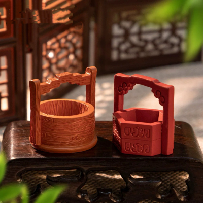 CJ微景观创意古风食盒篮子模型娃娃屋diy装饰品配件微缩迷你摆件