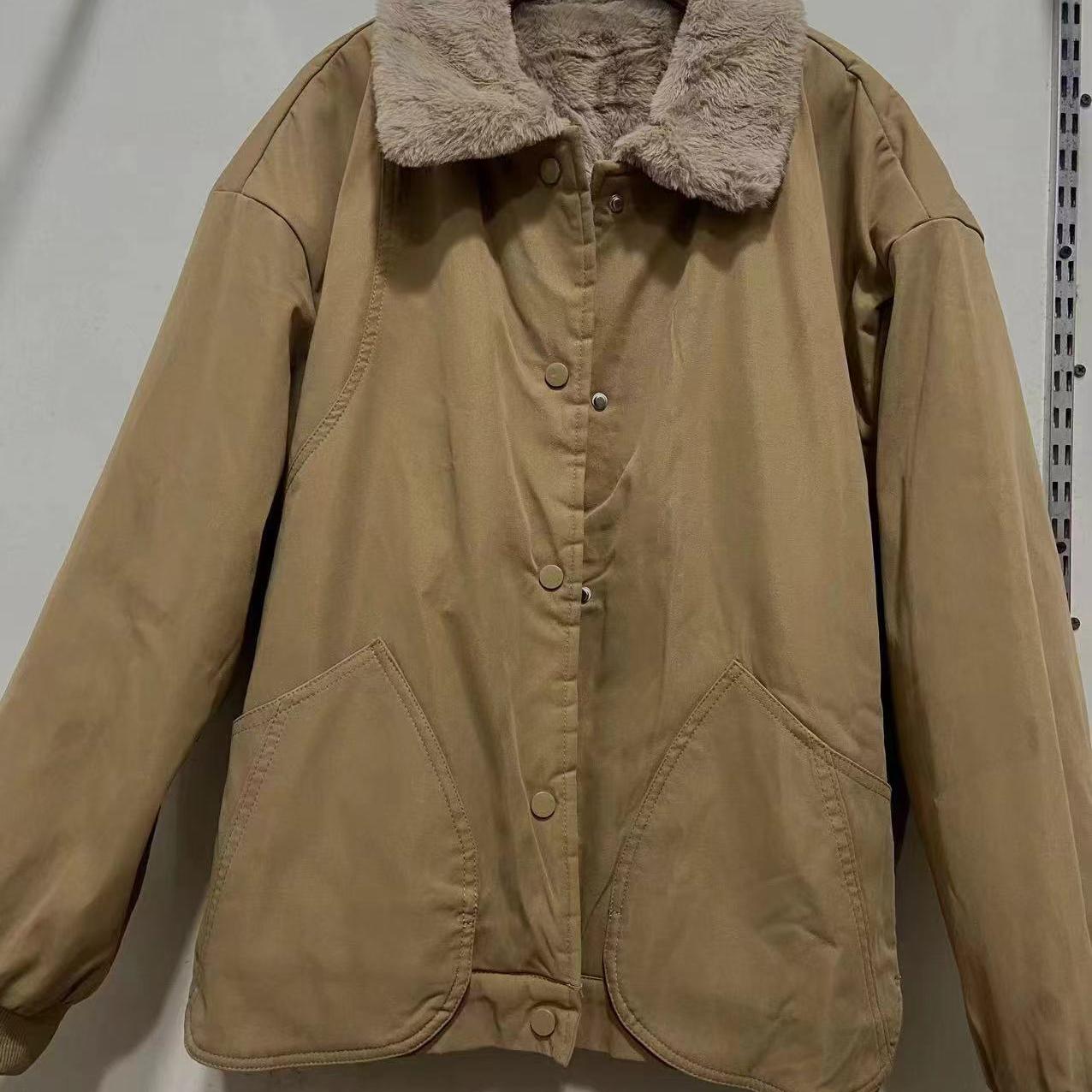 新款时尚休闲百搭保暖棉服外套