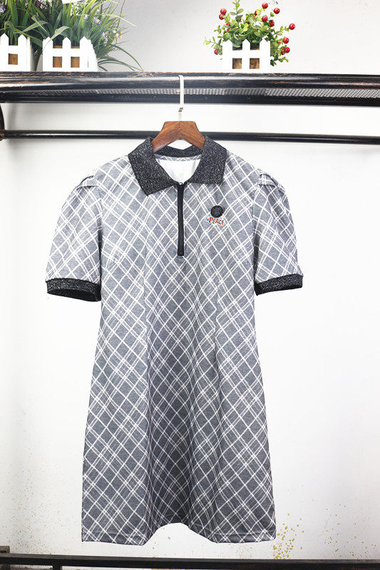 大码连衣裙设计感小众夏季法式翻领气质裙收腰显瘦小裙C15#