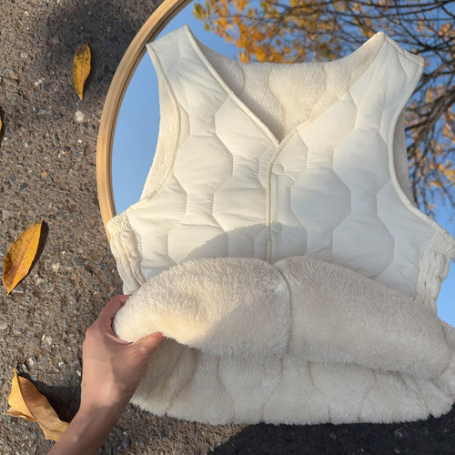 加绒马甲女秋冬内搭大码背心洋气