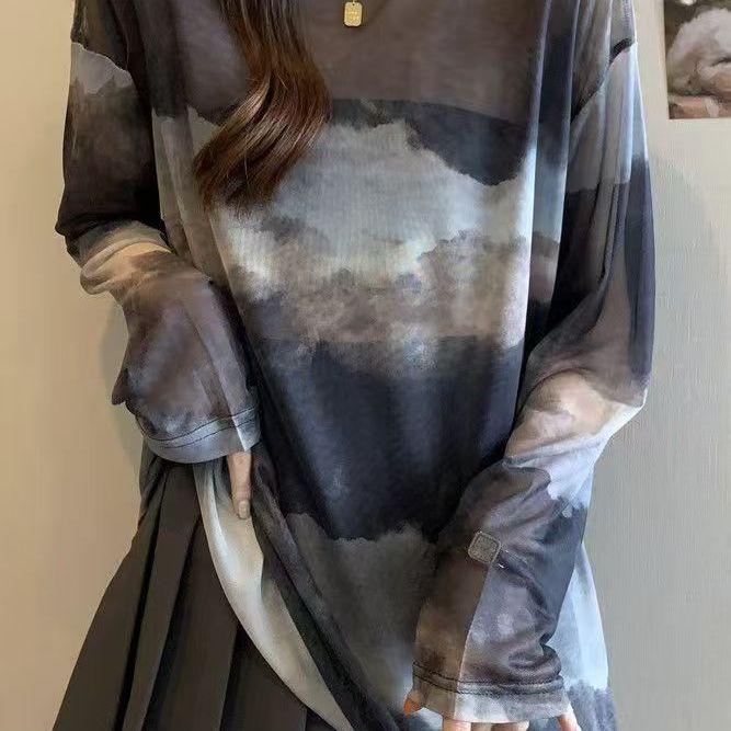 薄款冰丝长袖防晒罩衫女夏季大码