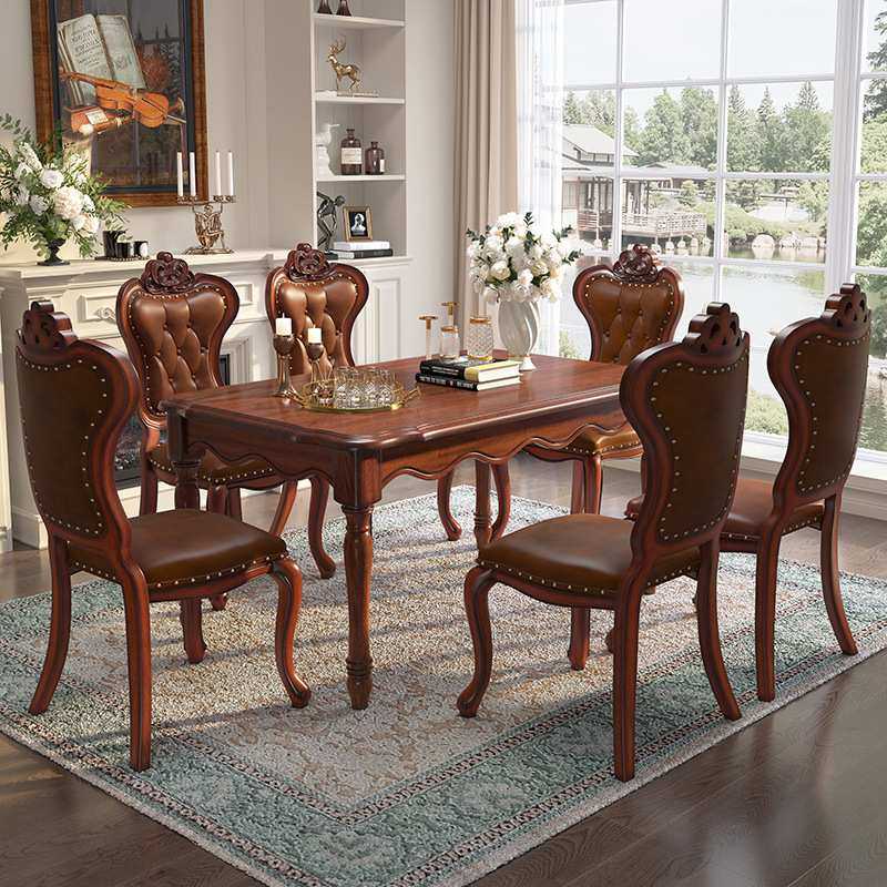 美式全实木餐桌家用饭桌长方形桌椅组合高端别墅复古餐厅原木家具,鲜花速递/花卉仿真/绿植园艺,其它园艺用品,淘宝优惠券,粉丝福利购,淘宝优惠卷