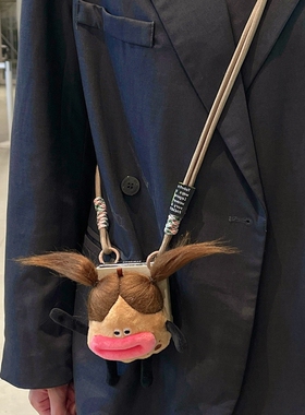 搞怪香肠嘴适用三星ZFlip7手机壳ZFlip6折叠屏ZFlip5毛绒公仔w23filp斜跨w24filp女galaxyzflip4可爱zflip7fe