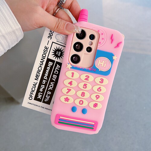 可爱粉色系大哥大适用三星s25ultra手机壳s24软壳s22/s23全包a16保护壳a13硅胶s20软壳s21plus创意a24/23防摔