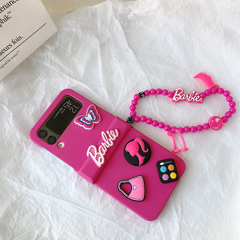 甜酷芭比娃娃适用三星ZFlip6手机壳w24filp折叠屏ZFl