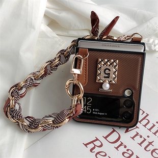 水钻香水瓶适用三星zflip7折叠屏zflip6手机壳zflip5丝巾手提链w24 filp皮质zflip3/4个性创意zflip7fe高级感