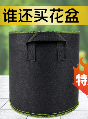 美植袋加厚无纺布种植袋黑色种树专用袋植树袋育苗袋出口加仑阳台