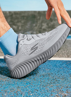 skechers斯凯奇缓震回弹男鞋跑步鞋运动休闲鞋鞋透气轻便220382