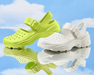 透氣戶外休閑鞋 skechers斯凱奇 洞洞鞋 瑪麗珍涼鞋 111247 沙灘鞋