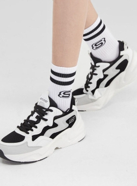 skechers斯凯奇D'LITES老爹鞋透气女鞋小白鞋跑步鞋休闲鞋117366