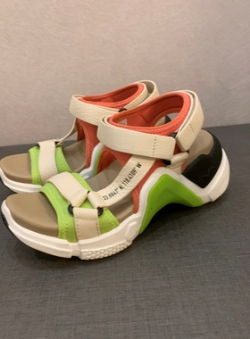 skechers斯凯奇女鞋厚底绊带时尚休闲凉鞋5厘米增高沙滩鞋69312