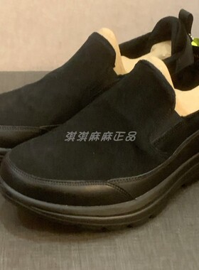 skechers斯凯奇男士一脚蹬健步鞋加绒保暖高回弹轻便休闲鞋216049