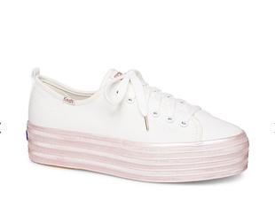 KEDS 厚底休闲鞋 粉底小白鞋 4厘米增高单鞋 WF61768 WF66842