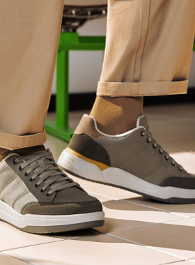 skechers斯凯奇轻便舒适男鞋休闲鞋板鞋防滑运动鞋鞋头加宽211100