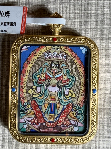 纯手绘唐卡扎基拉姆夏吾尖措大师手绘挂画