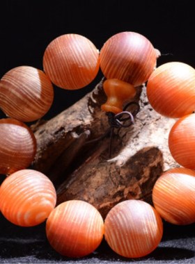 北沉香琥珀木手串男全透光松明子满油血龙木佛珠手女紫檀木玩文