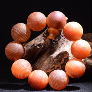 北沉香琥珀木手串男全透光松明子满油血龙木佛珠手女紫檀木玩文