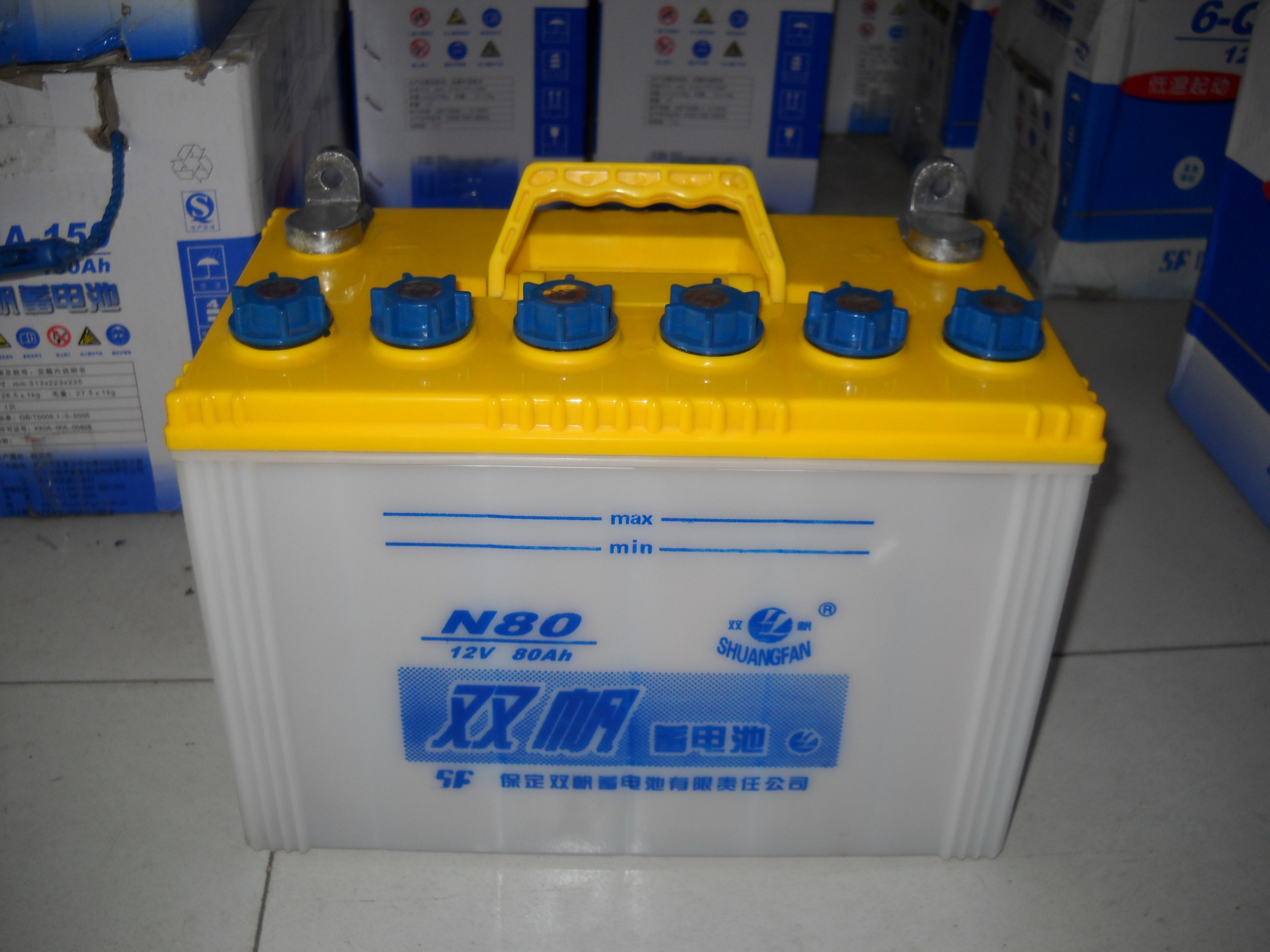 双帆蓄电池N80启动电瓶农用机械 汽车货车12V80AH 万里N80R代替图片